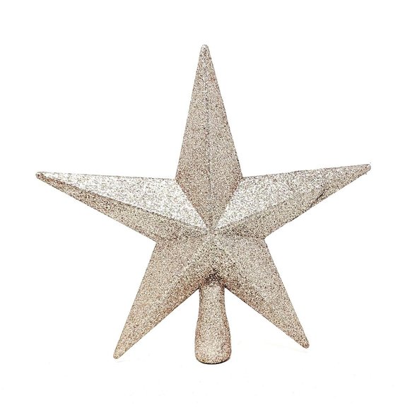 Champagne Gold 8" Star Christmas Wreath Attachment - Picture 4 of 4